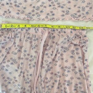 Floral Pink Sleeveless Pajama Set Medium